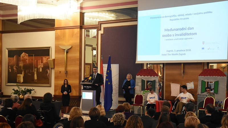 Za kvalitetnije uvjete života osoba s invaliditetom u 2019.  proračunskih 1,7 mlrd. kuna i 300 mil. kn iz fondova EU